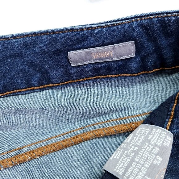 Melissa McCarthy Seven7 Skinny Jeans Size 20W Paint Splatter Embroidered - Picture 12 of 15